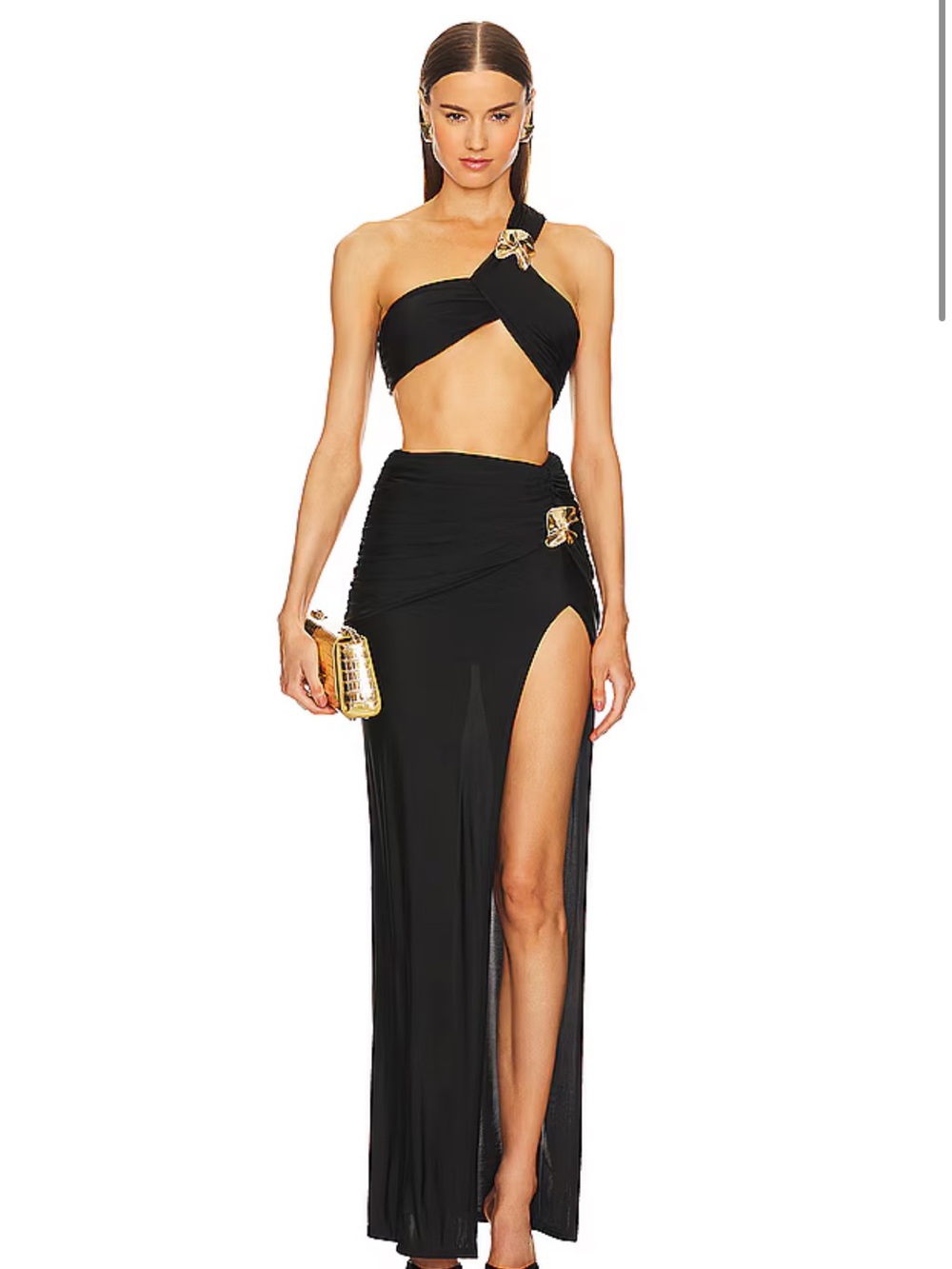 REVOLVE Magnolia Top in Black × REVOLVE Magnolia Maxi Skirt in Black